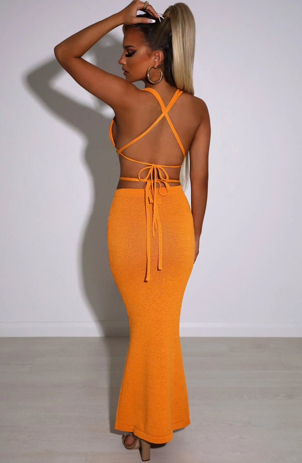 Alexa Maxi Skirt - Tangerine