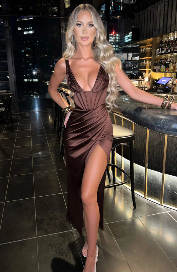 Cordelia Maxi Dress - Chocolate